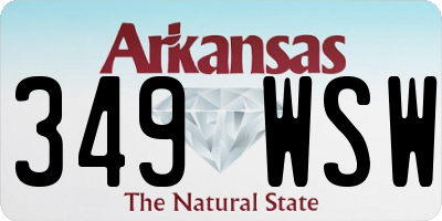 AR license plate 349WSW