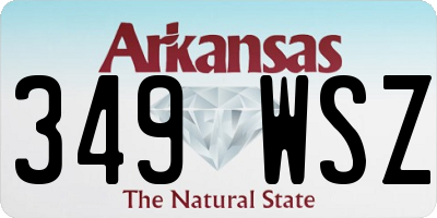 AR license plate 349WSZ
