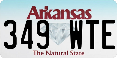AR license plate 349WTE