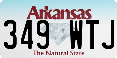 AR license plate 349WTJ
