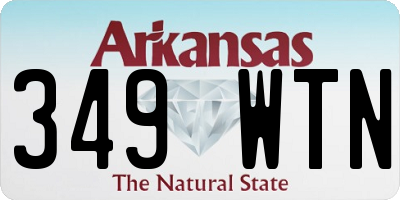 AR license plate 349WTN