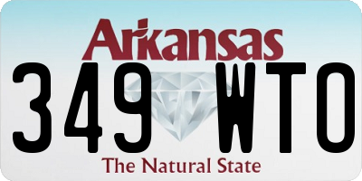 AR license plate 349WTO