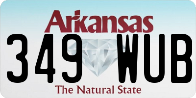AR license plate 349WUB