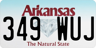 AR license plate 349WUJ