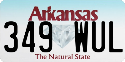 AR license plate 349WUL