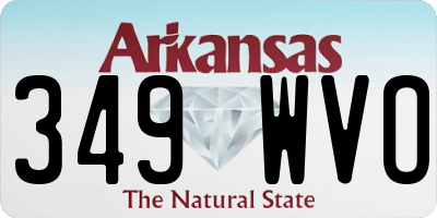 AR license plate 349WVO