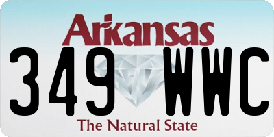 AR license plate 349WWC