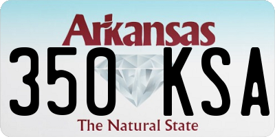 AR license plate 350KSA