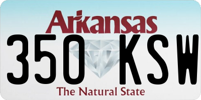 AR license plate 350KSW