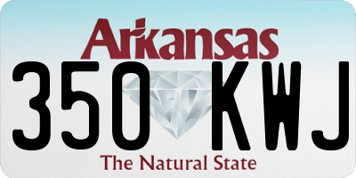 AR license plate 350KWJ