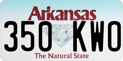 AR license plate 350KWO