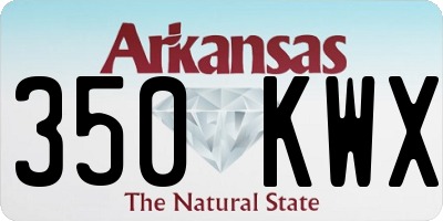 AR license plate 350KWX