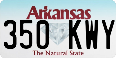AR license plate 350KWY