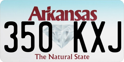 AR license plate 350KXJ