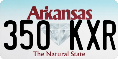 AR license plate 350KXR