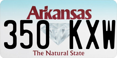AR license plate 350KXW