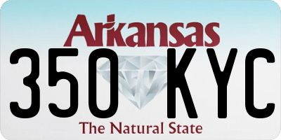 AR license plate 350KYC