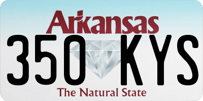 AR license plate 350KYS