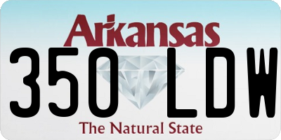 AR license plate 350LDW
