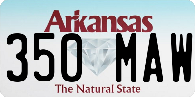 AR license plate 350MAW