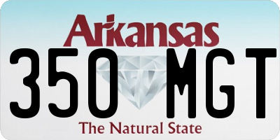AR license plate 350MGT