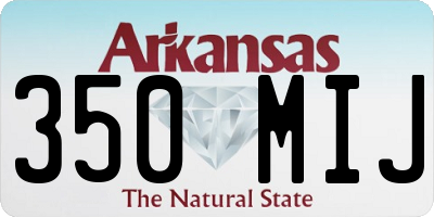 AR license plate 350MIJ