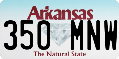 AR license plate 350MNW