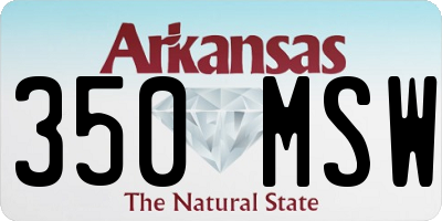 AR license plate 350MSW