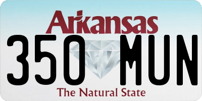 AR license plate 350MUN