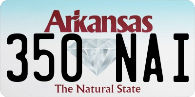 AR license plate 350NAI