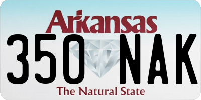 AR license plate 350NAK