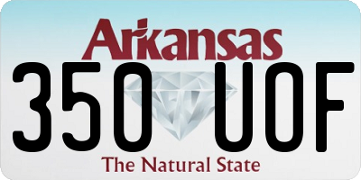 AR license plate 350UOF