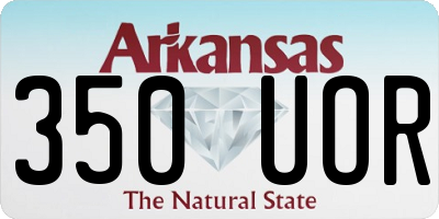 AR license plate 350UOR