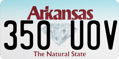 AR license plate 350UOV