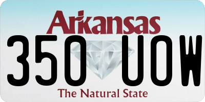 AR license plate 350UOW