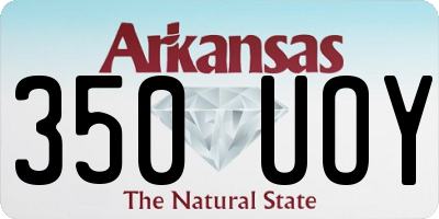AR license plate 350UOY
