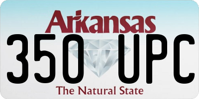 AR license plate 350UPC