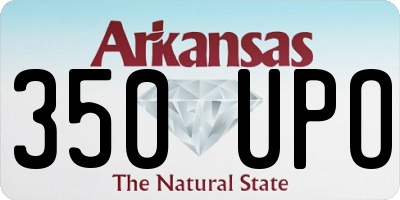 AR license plate 350UPO