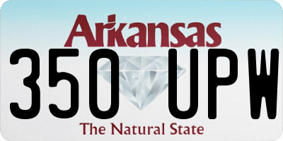 AR license plate 350UPW