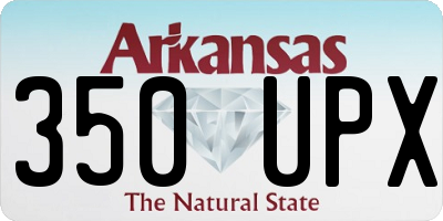 AR license plate 350UPX