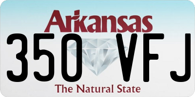 AR license plate 350VFJ