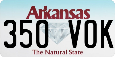 AR license plate 350VOK