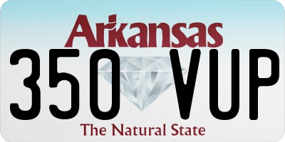AR license plate 350VUP