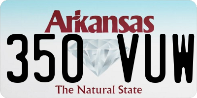 AR license plate 350VUW