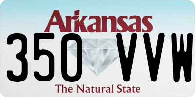 AR license plate 350VVW