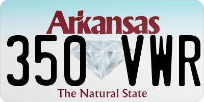 AR license plate 350VWR