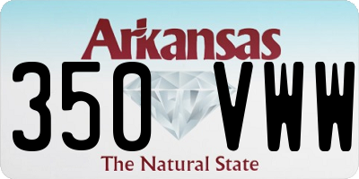 AR license plate 350VWW