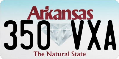 AR license plate 350VXA