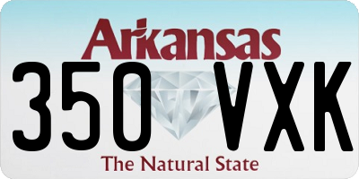 AR license plate 350VXK