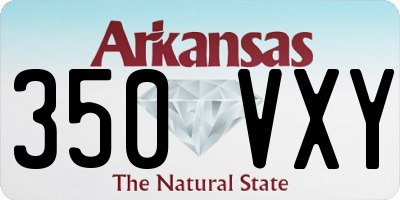 AR license plate 350VXY